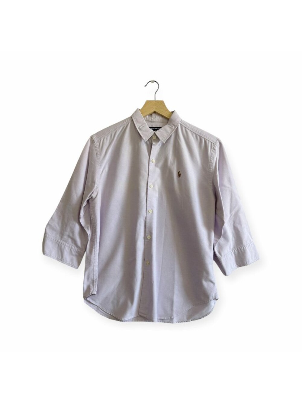 Vintage Y2K Ralph Lauren Sport Lavender Oxford Shirt Size 12 Pony Logo HK